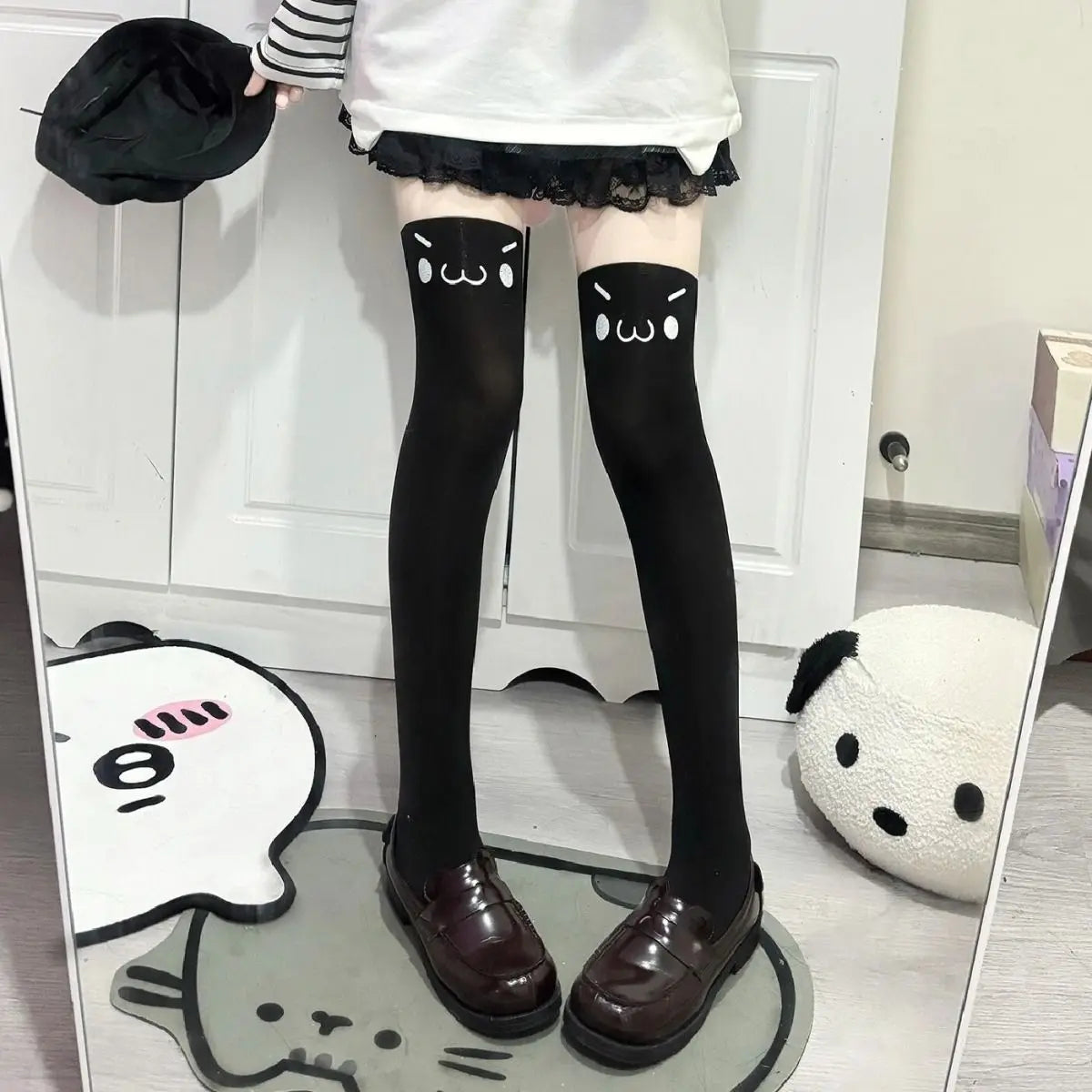 Cartoon Thigh High Socks for Women – 2 Pair Set