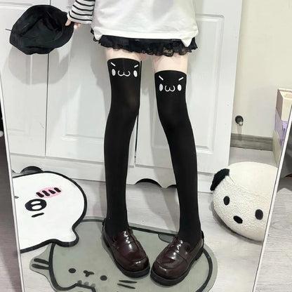 Cartoon Thigh High Socks for Women – 2 Pair Set