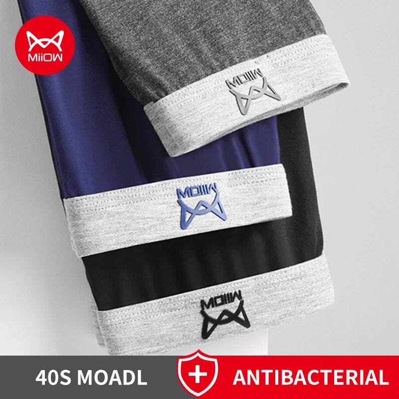 Men’s Modal Boxer Shorts – Breathable Mesh Underwear 3-Piece Set