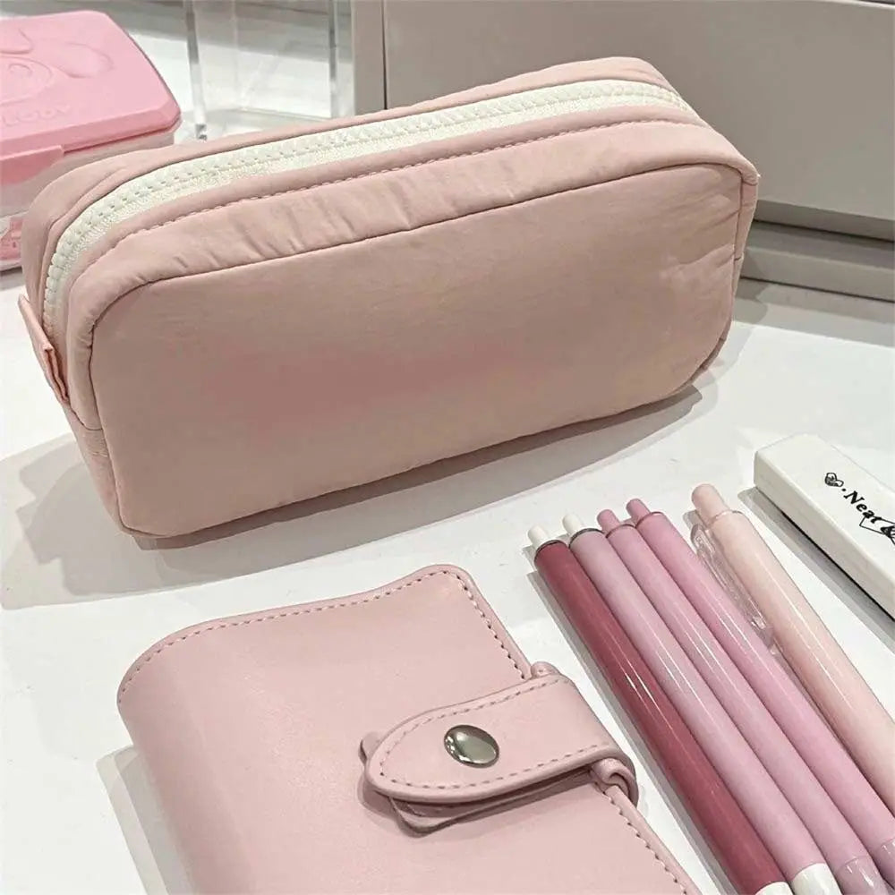 Large Pencil Case Zipper Pen Bag Portable Stationery Pouch for School