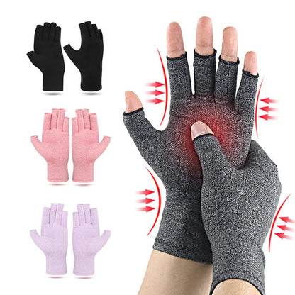 Fingerless Compression Gloves for Sports Hand Support 1 Pair