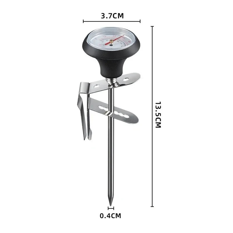 Coffee Thermometer Stainless Steel 0–100°C for Milk & Brewing
