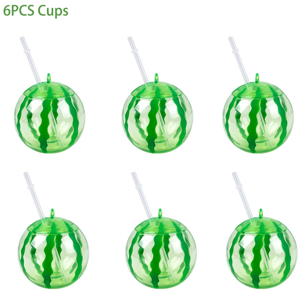 Pineapple Party Cups 6/10pcs Tropical Juice Cups for Summer Events