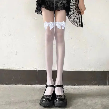Thigh High Stockings – Red Edge Lace Fashion Hosiery