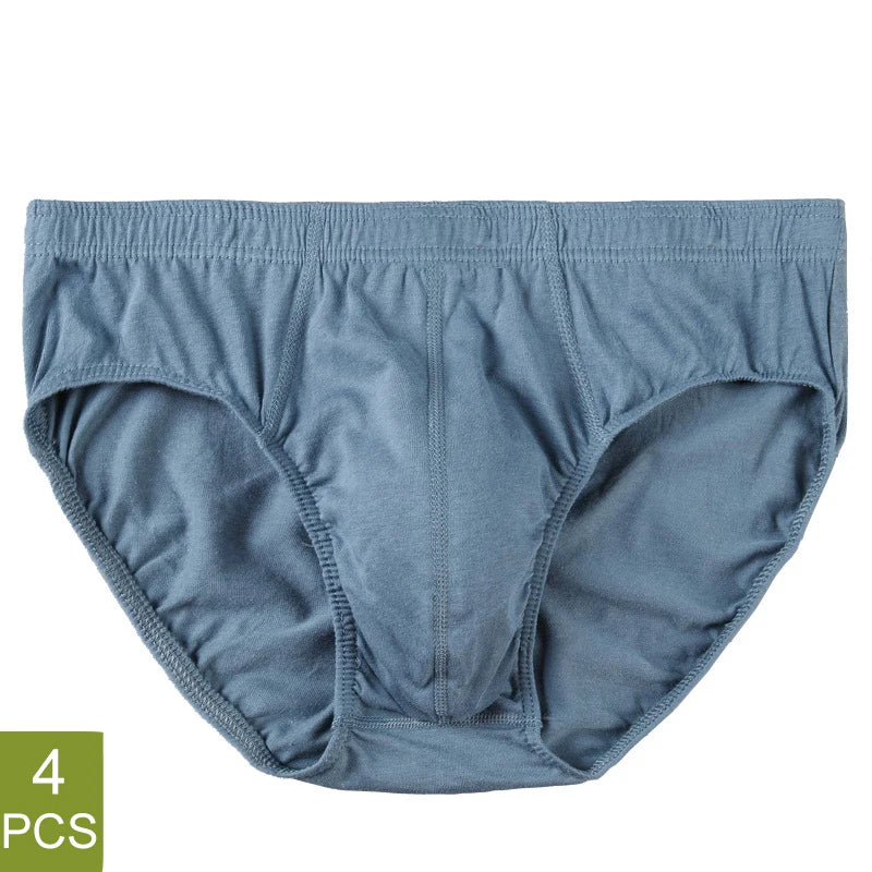 Men’s Cotton Underwear 4 Pack – Breathable Plus Size Briefs