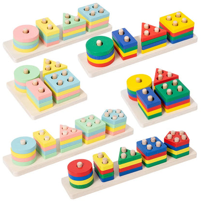 Wooden Shape Matching Toy for Kids