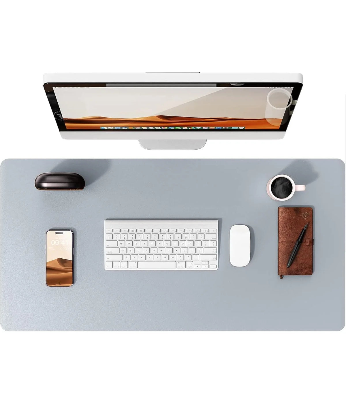Large Desk Mat – PU Leather Mouse Pad & Desk Protector
