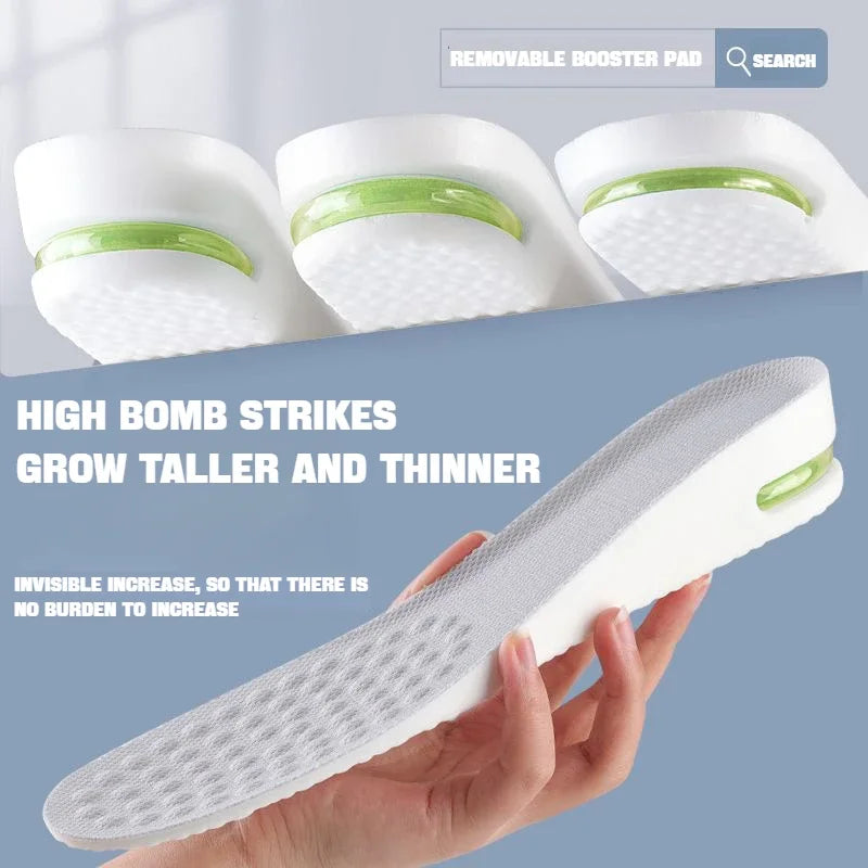 Height Increase Insoles – PU Shoe Inserts with Cushioned Support