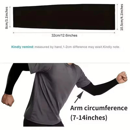 1 Pair of Arm Sleeves for Outdoor Sports UV Protection Cooling Sleeves Summer Running and Fishing Gear