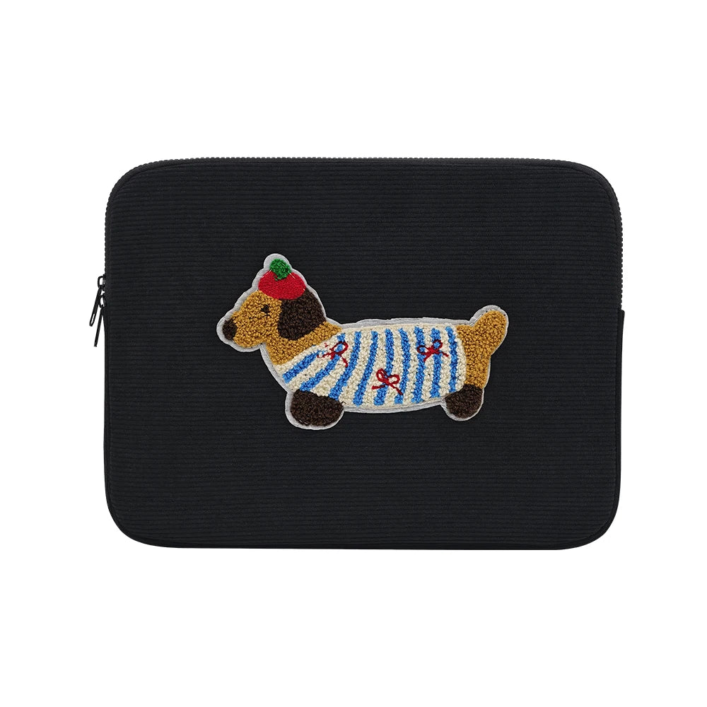 Cute Dogs Laptop Sleeve Polyester Case for 13–16 Inch Laptops