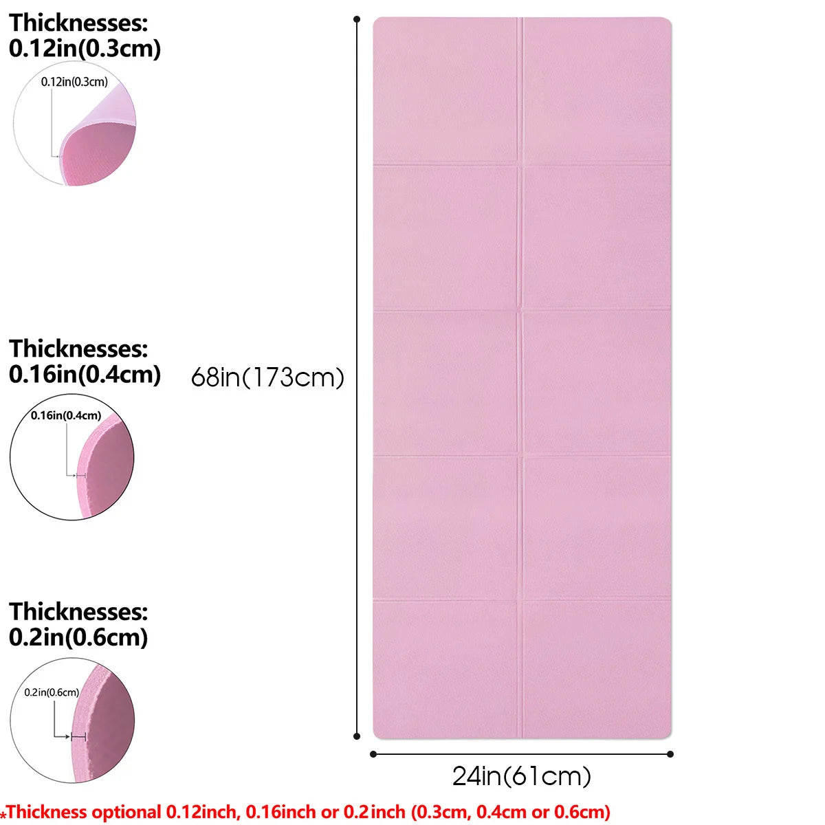Non Slip Yoga Mat for Pilates, Fitness & Home Workouts