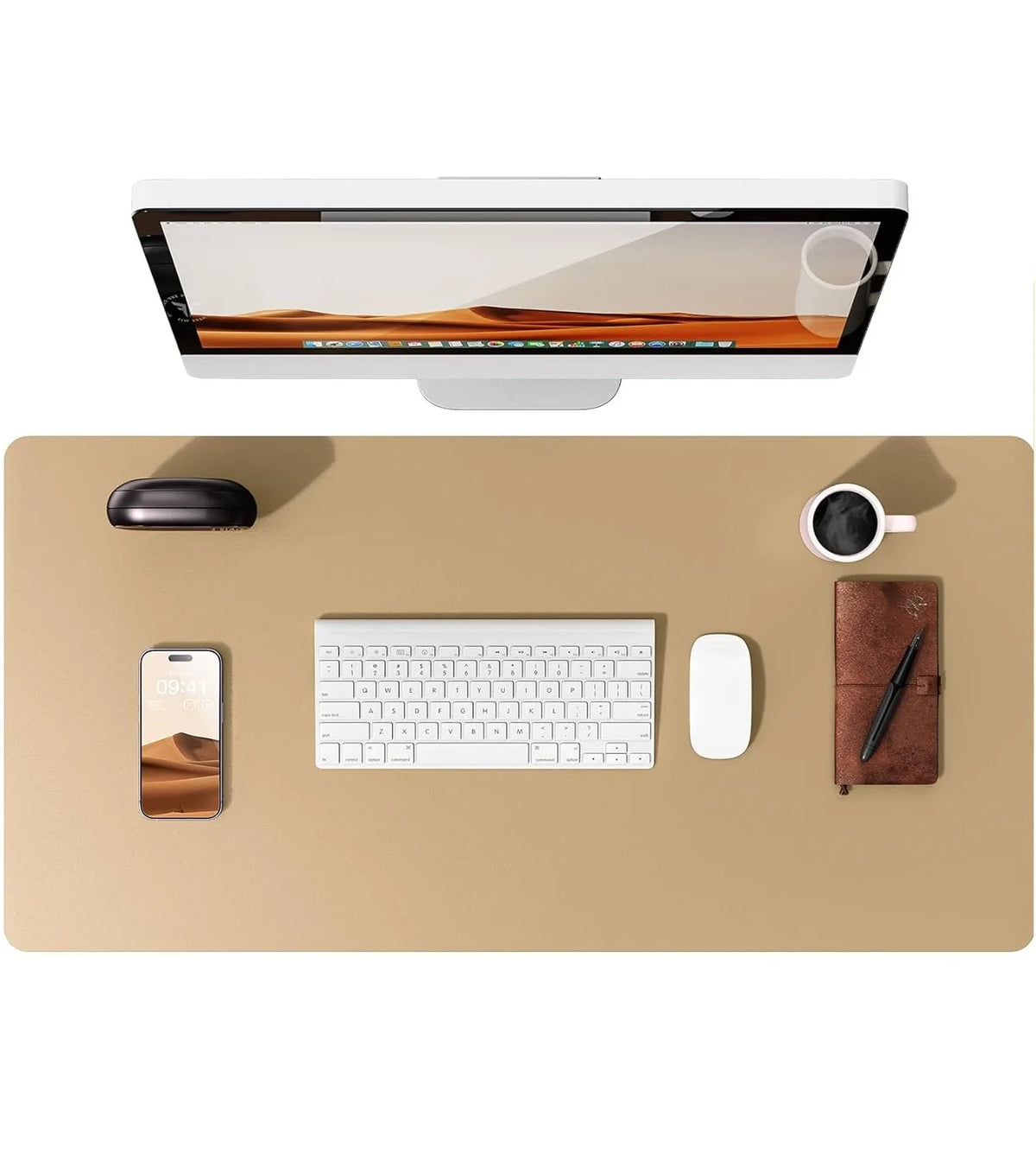 Large Desk Mat – PU Leather Mouse Pad & Desk Protector