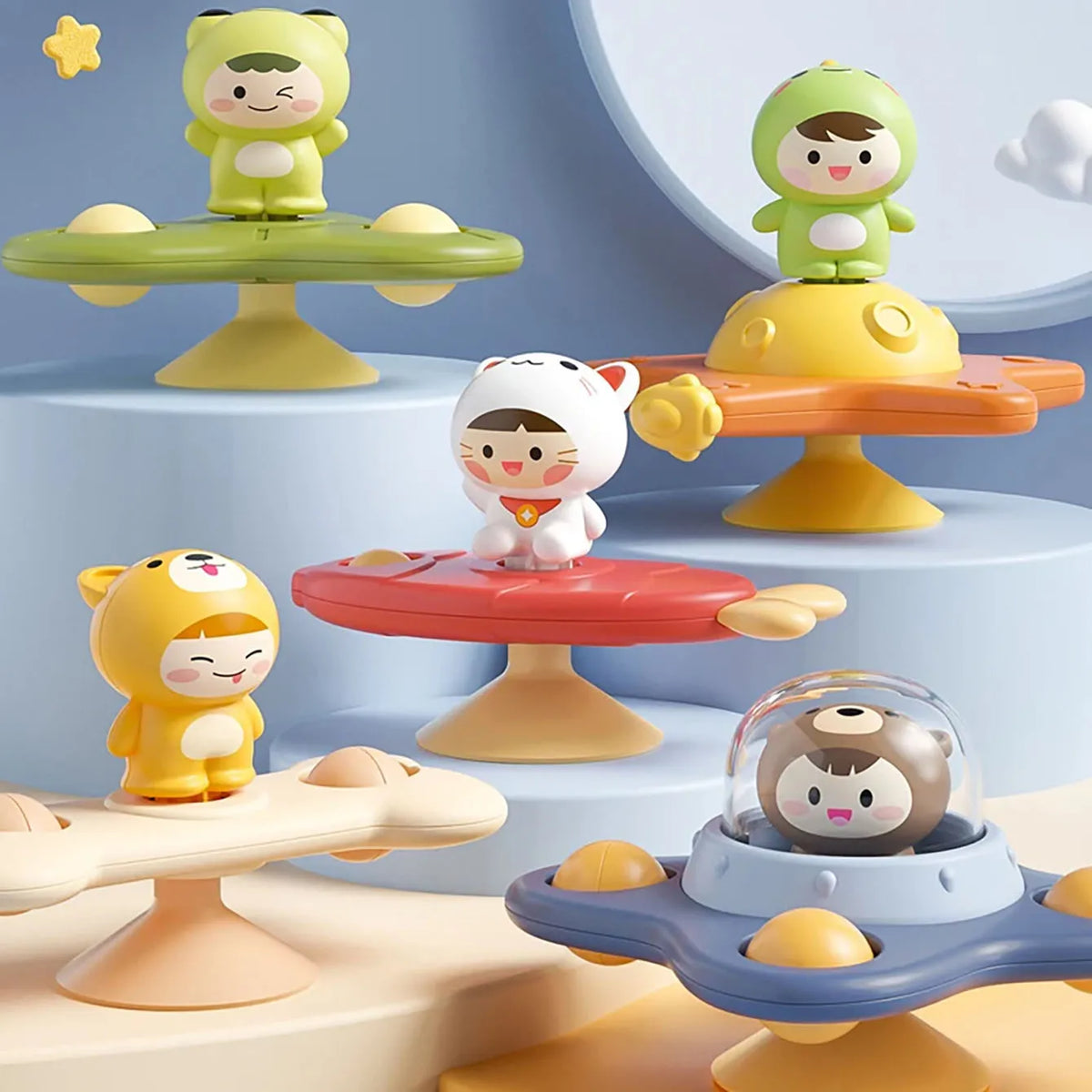 Baby Bath Spinner Toy – Suction Cup Sensory Bath Toy