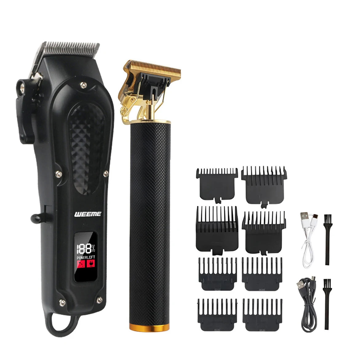 Rechargeable Hair Clipper for Men, Beard & Nose Trimmer Kit
