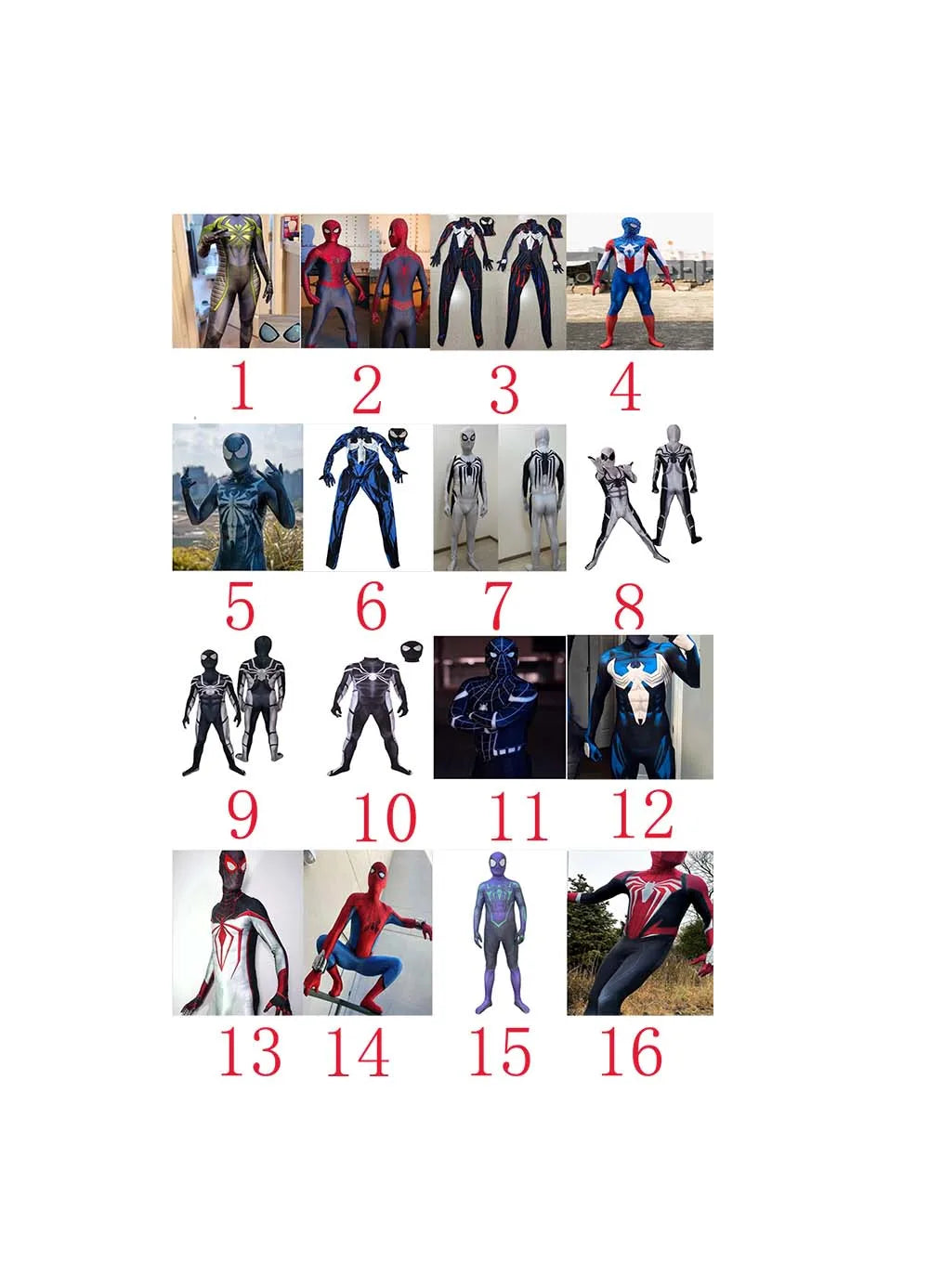 Adult Superhero Cosplay Jumpsuit Zentai Bodysuit Halloween Costume Male Suit -14