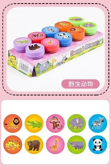 Self Inking Stamp Set – 10 Assorted DIY Craft Stamps