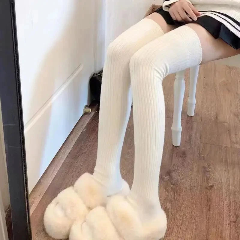 Women’s Knee High Socks – Classic Striped Cotton Style