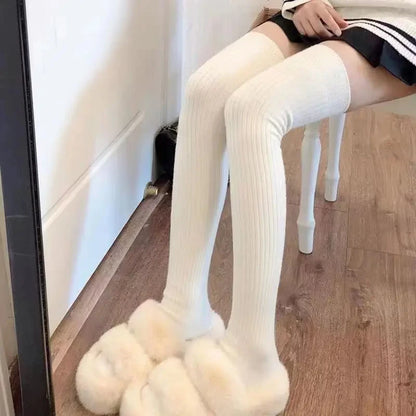 Women’s Knee High Socks – Classic Striped Cotton Style