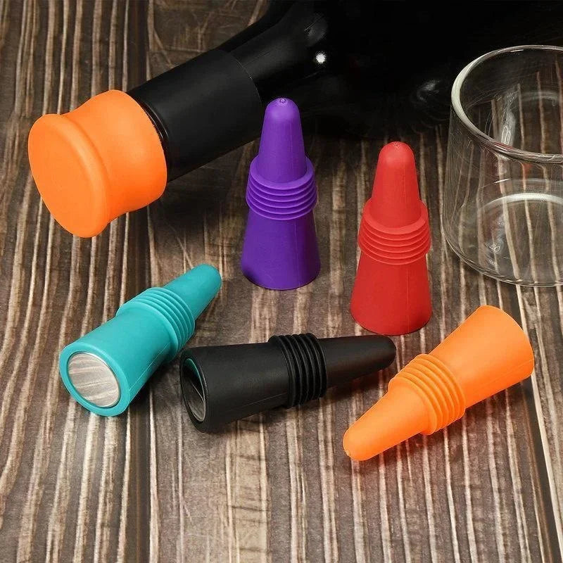 Silicone Bottle Stopper Reusable Wine & Champagne Sealer