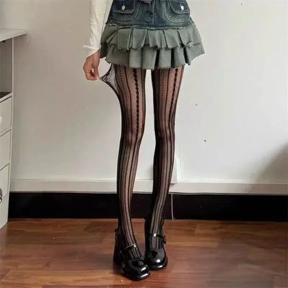 Fishnet Tights – Lace Rhombus Patterned Style