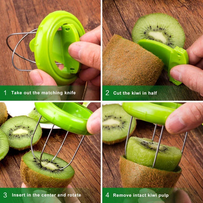 Kiwi Fruit Peeler & Slicer Stainless Steel Cutter Kitchen Tool