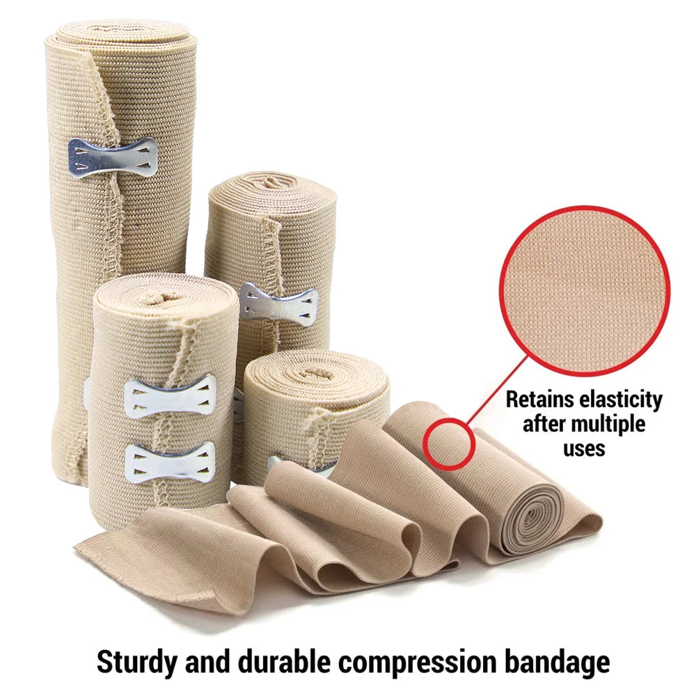 Elastic Bandage Wrap with Clips Compression Wrist Ankle Knee Support