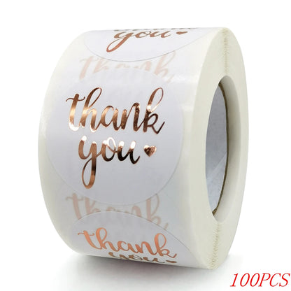 Thank You Stickers – 1 Inch Blue Envelope Sealing Labels