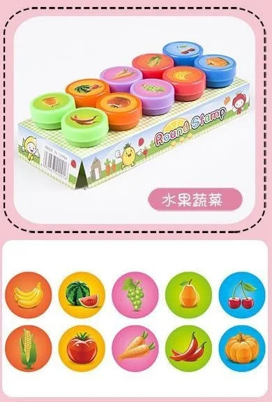 Self Inking Stamp Set – 10 Assorted DIY Craft Stamps