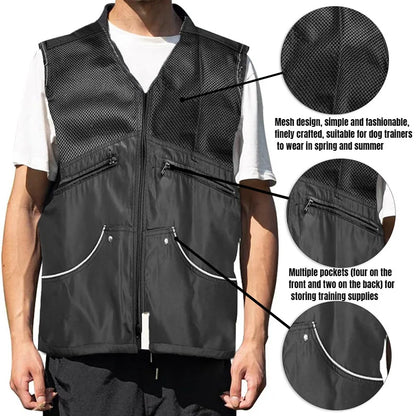 Dog Training Vest, Breathable Mesh Dog Training Harness with Pockets