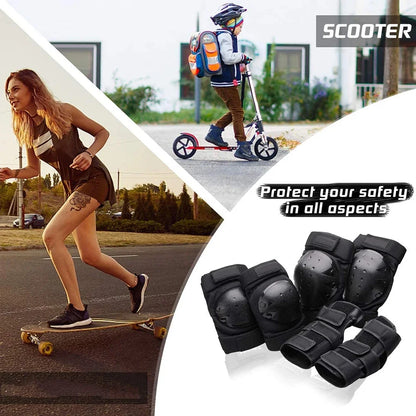 Kids Protective Gear Set with Knee, Elbow Pads & Wrist Guards
