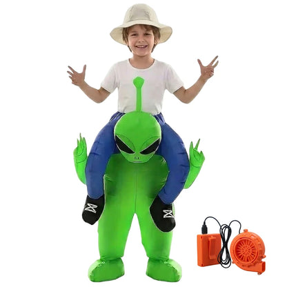Inflatable Alien Costume for Children, Alien Costume for Adults, Funny Party Costume, Halloween and Carnival Performance Costume