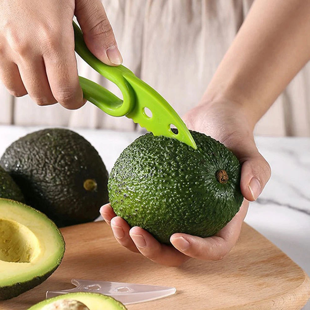 3-in-1 Avocado Slicer, Corer & Peeler Fruit Cutter Kitchen Tool