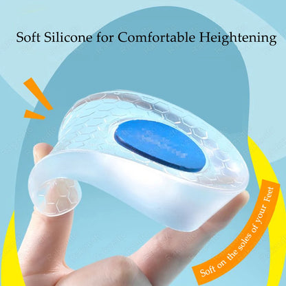 Silicone Height Increase Insoles – Invisible Gel Heel Lift Inserts