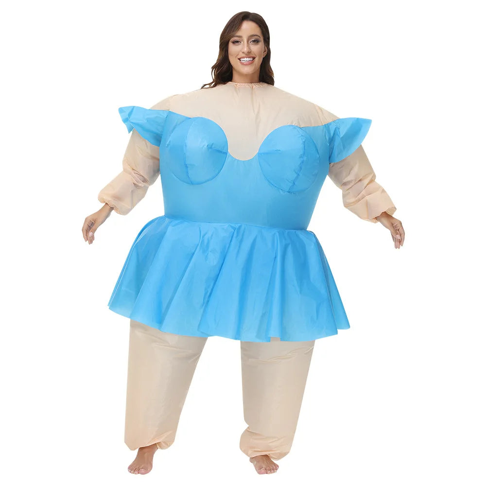 Adult Funny Ballet Inflatable Costume For Men Women Carnival Purim Fancy Dress Suits Halloween Mascots Cosplay Costumes