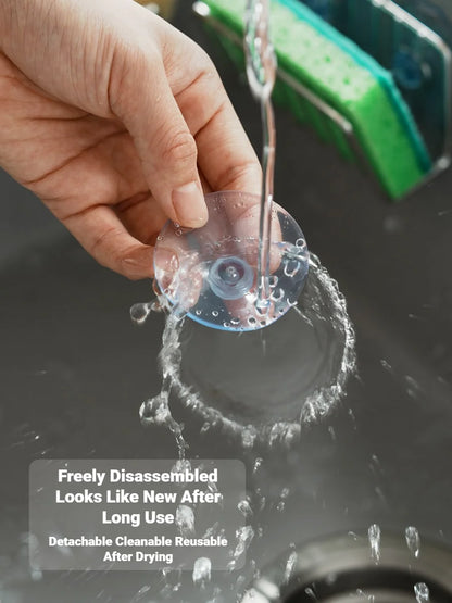 Stainless Steel Sponge Holder Suction Cup Sink Caddy