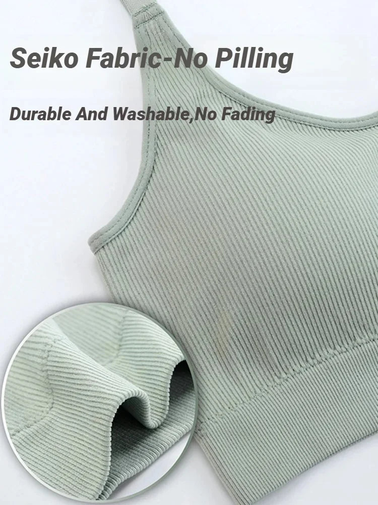 Women's Seamless Bralette – Full Cup Wireless Cotton Bra