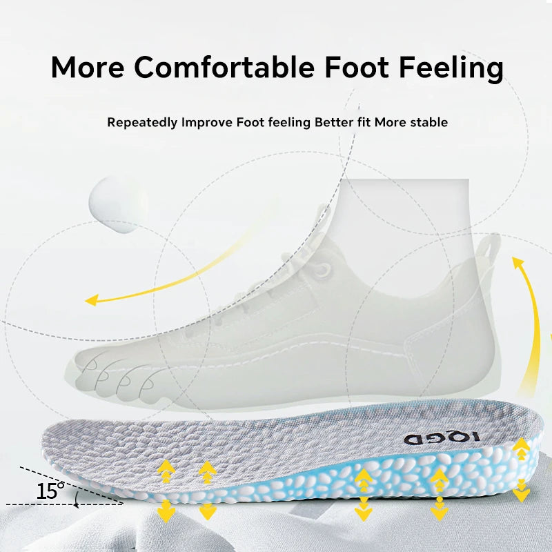 Shock Absorbing Insoles Sports Arch Support Breathable Shoe Inserts