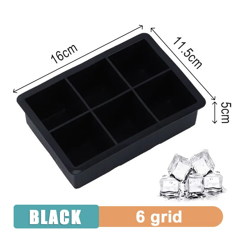 Large Silicone Ice Cube Tray Jumbo Square Ice Mold