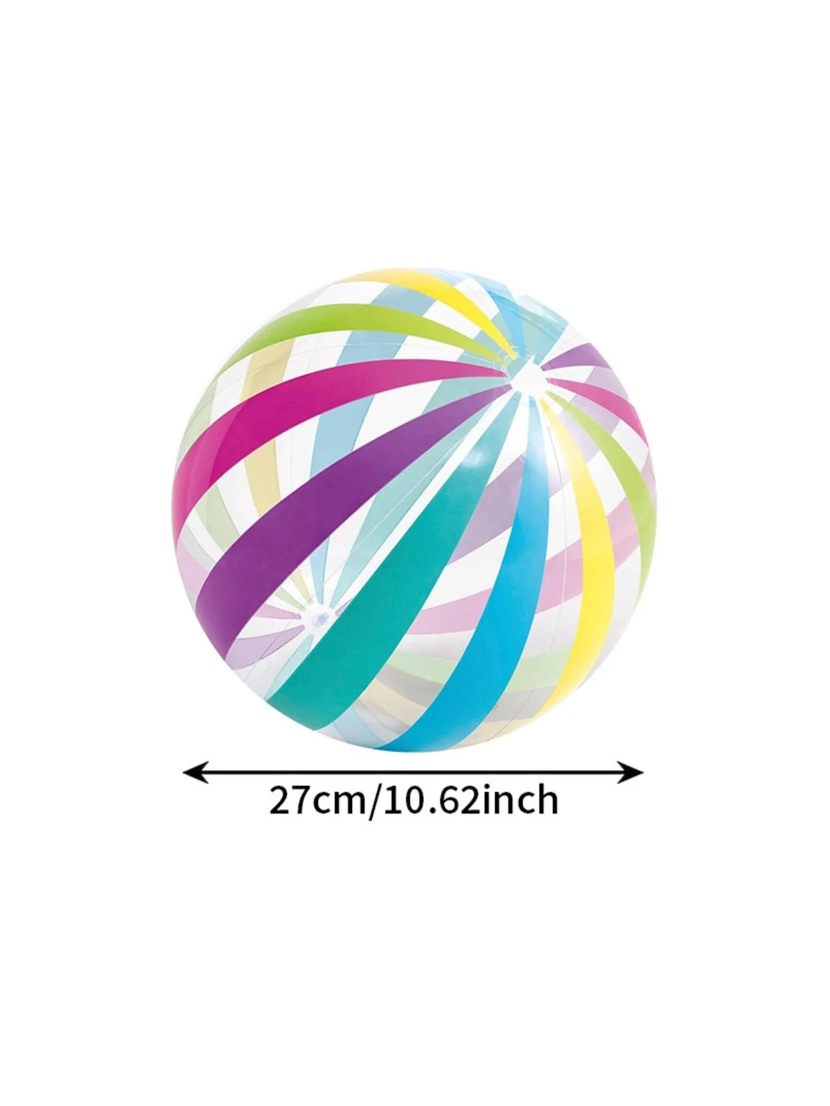 Inflatable Beach Ball Colorful Striped Pool Ball for Summer Water Play