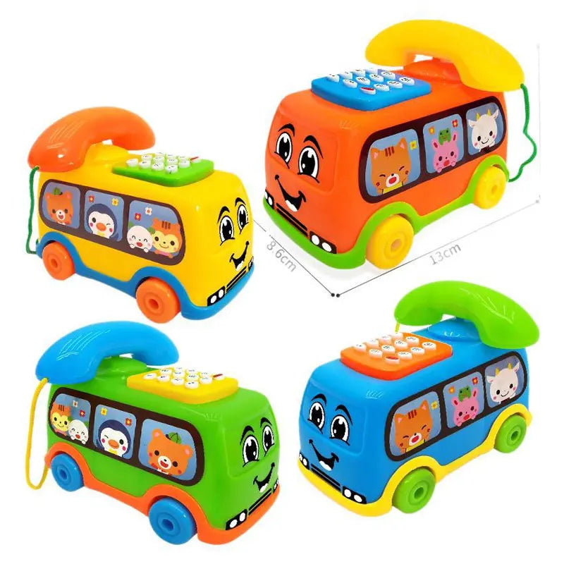 Toddler Telephone Toy – Musical Educational Bus Learning Toy