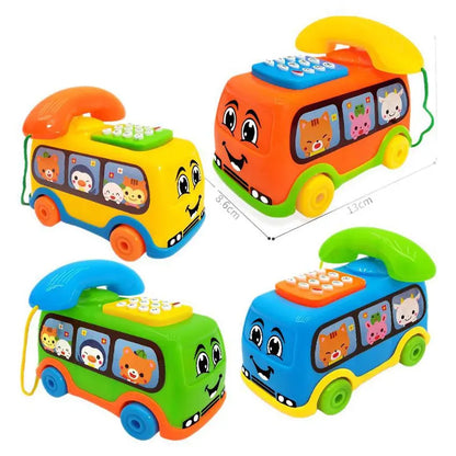 Toddler Telephone Toy – Musical Educational Bus Learning Toy