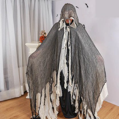 Halloween Grim Reaper Cloak Long Hooded Unisex Suitable For Devil Grim Reaper Witch Wizard Christmas Cosplay Red Death Cloaks