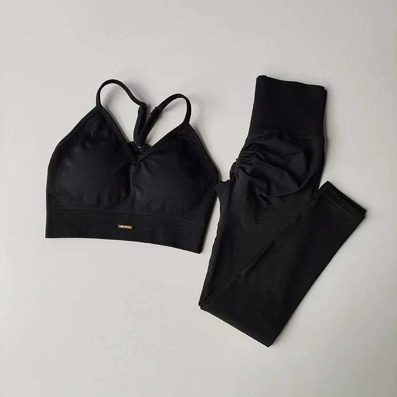 Women's Workout Set High-Waisted Yoga Fitness Clothes for Running