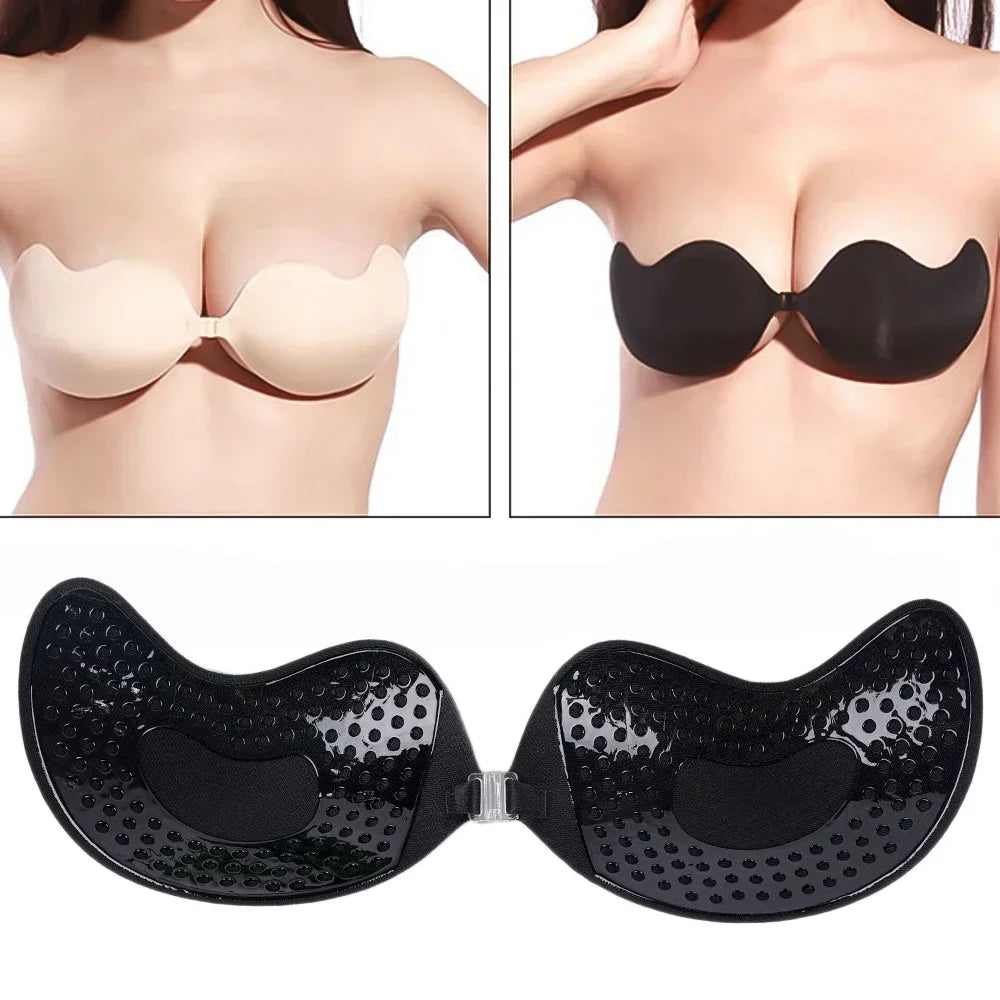 Strapless Bra – Seamless Backless Adhesive Push Up Design