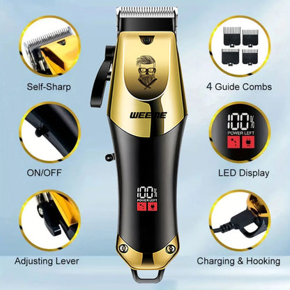 Rechargeable Hair Clipper for Men, Beard & Nose Trimmer Kit