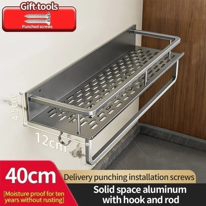 Kitchen Wall Shelf | Aluminum Spice Organizer Rack