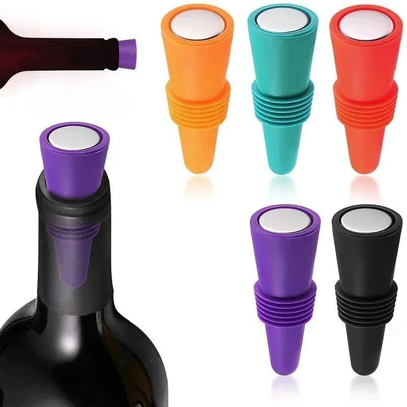 Silicone Bottle Stopper Reusable Wine & Champagne Sealer