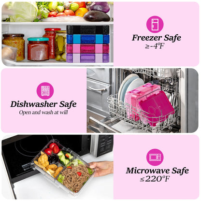 Portable Lunch Box, Leakproof Bento Box for School & Office