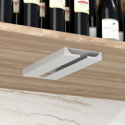Wine Glass Holder Wall Mounted No-Tools Stemware Storage Rack