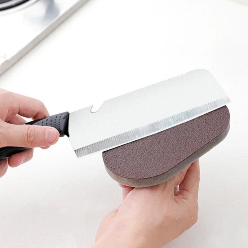 Kitchen Cleaning Brush Sponge Scrubber With Ergonomic Handle